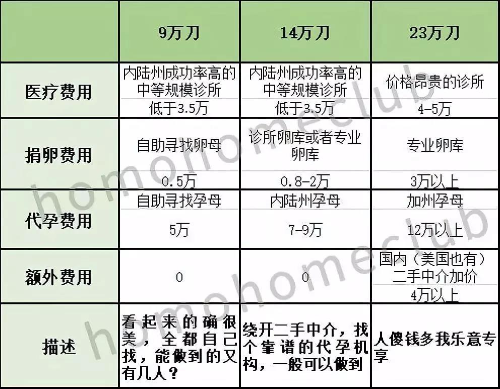 代孕生小孩需要多少费用